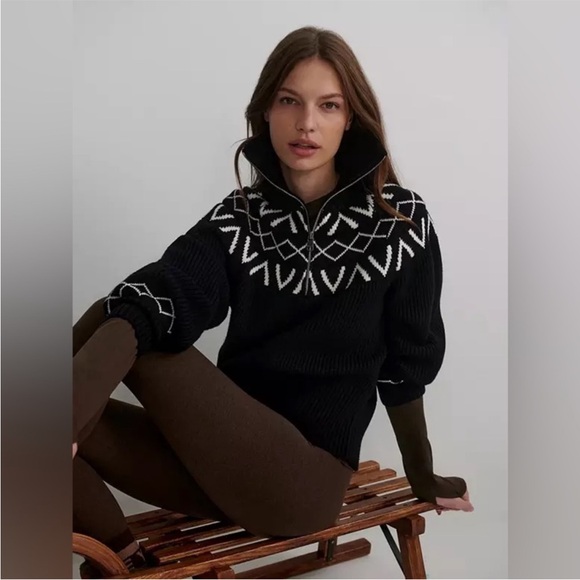 Varley Sigrid Fairisle Half Zip Sweater - Picture 3 of 8